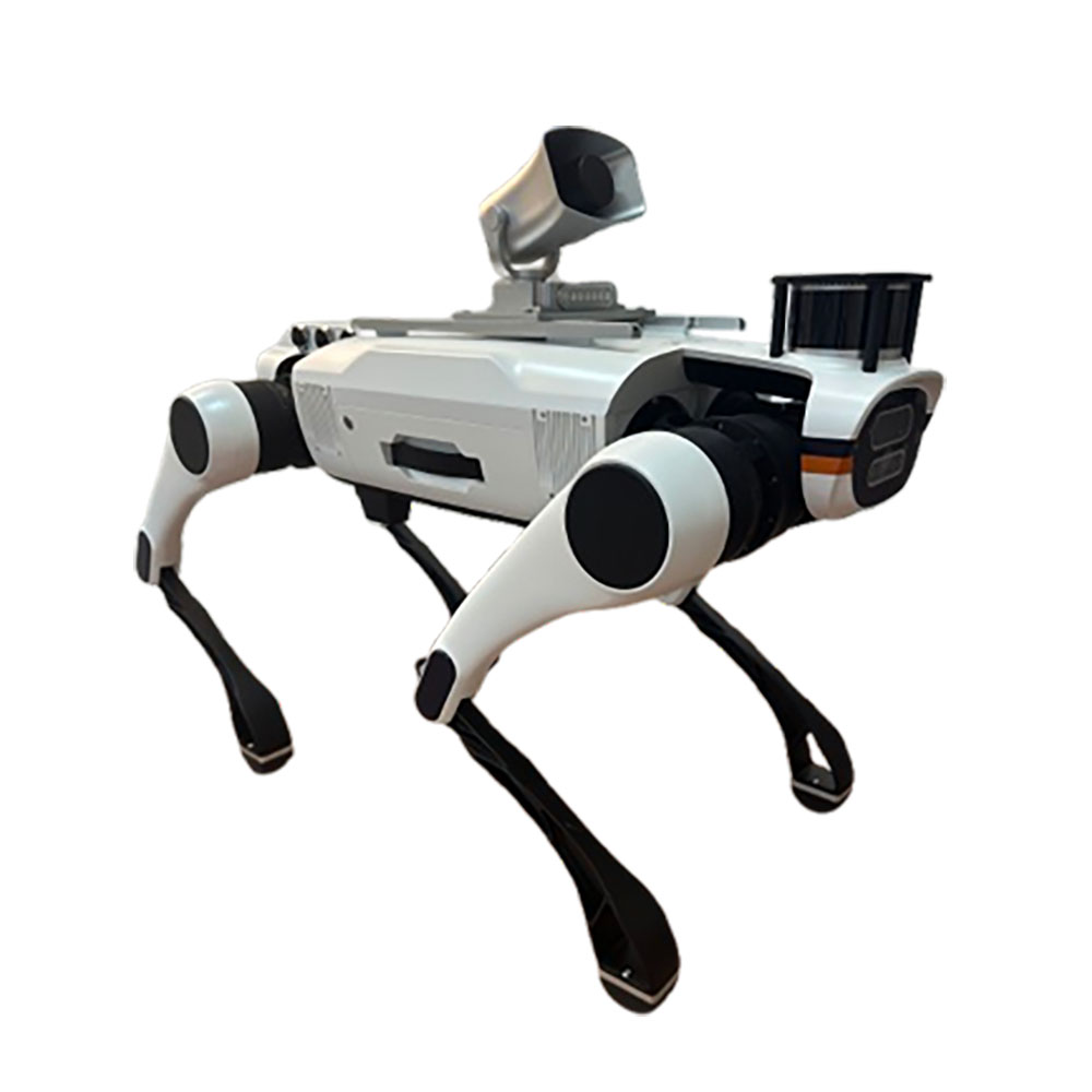 Top-mounted camera and acoustic horn integrated into a rapid prototyping sensor housing.