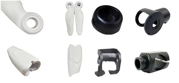 Injection molded robot enclosure components