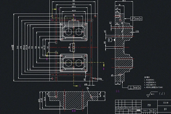 Drafts, wall thickness, split lines, openings, trimming allowances and assembly methods are considered before production